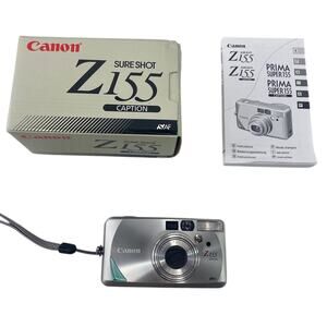 Vtg 2002 Canon Sure Shot Z155 35mm Point and Shoot Film Camera FOR PARTS READ